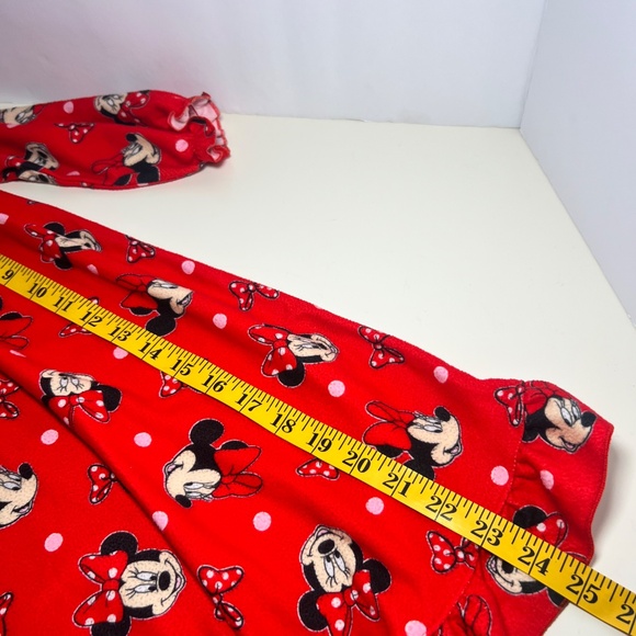 Vintage Disney Minnie the Mouse Nightgown Christmas Ruffle Toddler Cottage Core - Picture 6 of 7